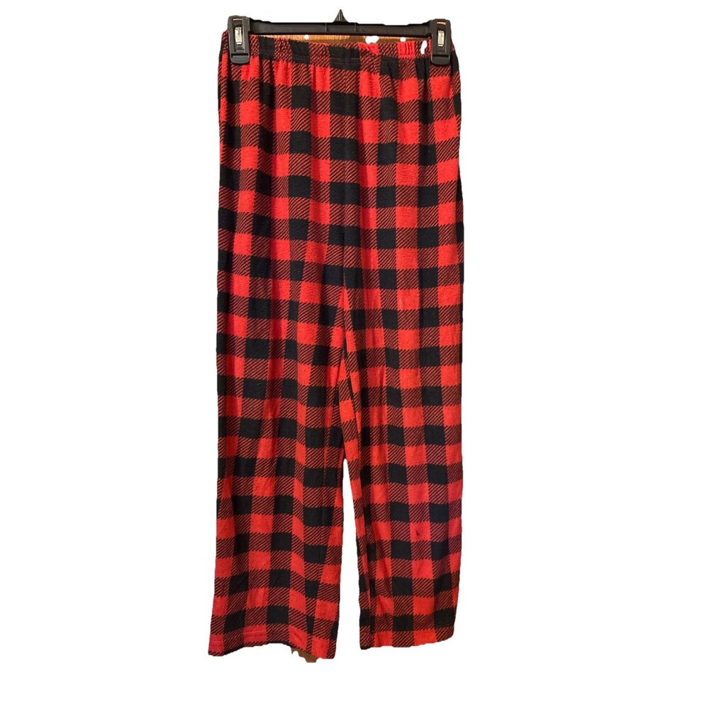 Mad Dog Youth Flannel Pajamas Pants Sz XL 14-16  Red Black Buffalo Plaid
